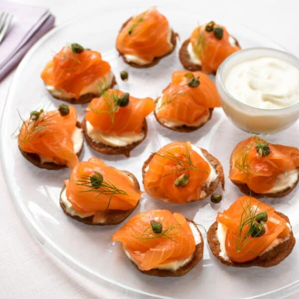 18 Buckwheat Blinis Salmon & Toppings not included